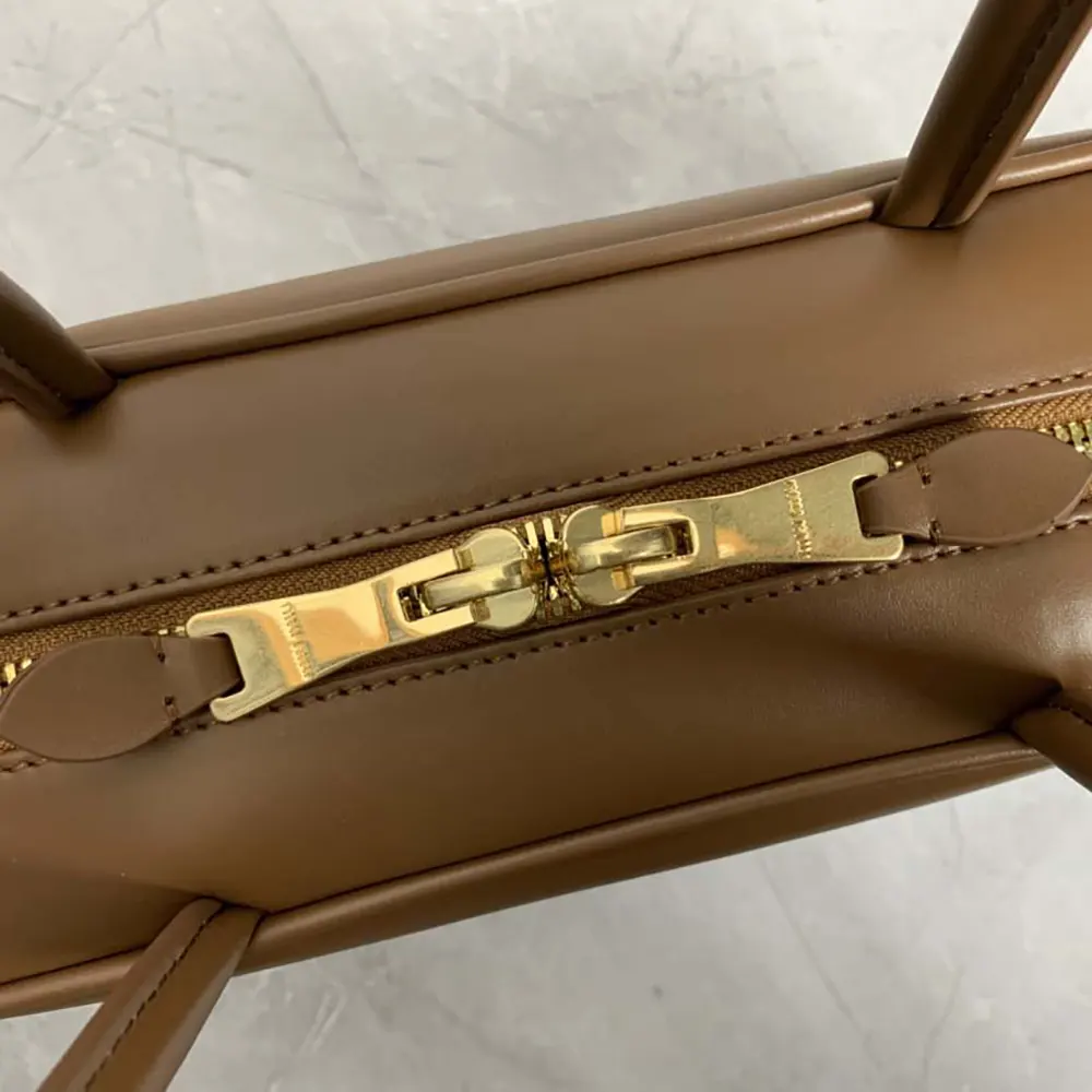 Miu Miu Women Beau Leather Top-handle Bag-Brown - image 8
