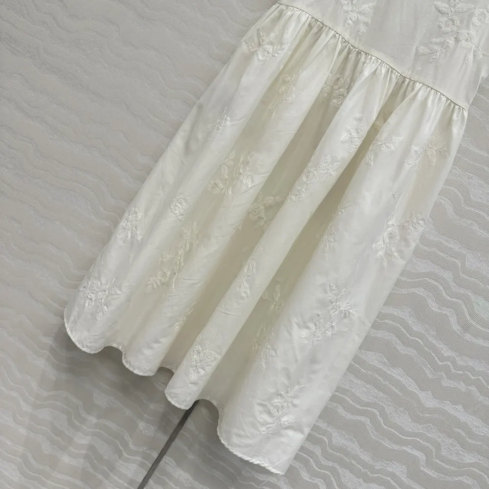 Miu Miu Women Embroidered Batiste Dress - image 7