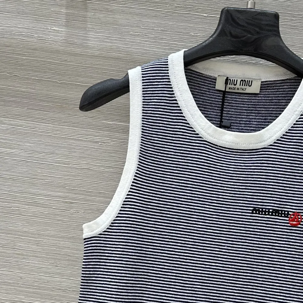 Miu Miu Women Petit Bateau X Miu Miu Ribbed Jersey Top - image 6