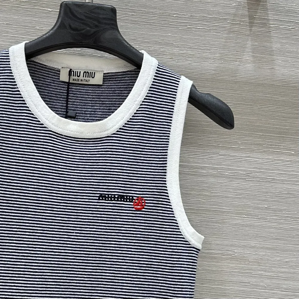 Miu Miu Women Petit Bateau X Miu Miu Ribbed Jersey Top - image 5
