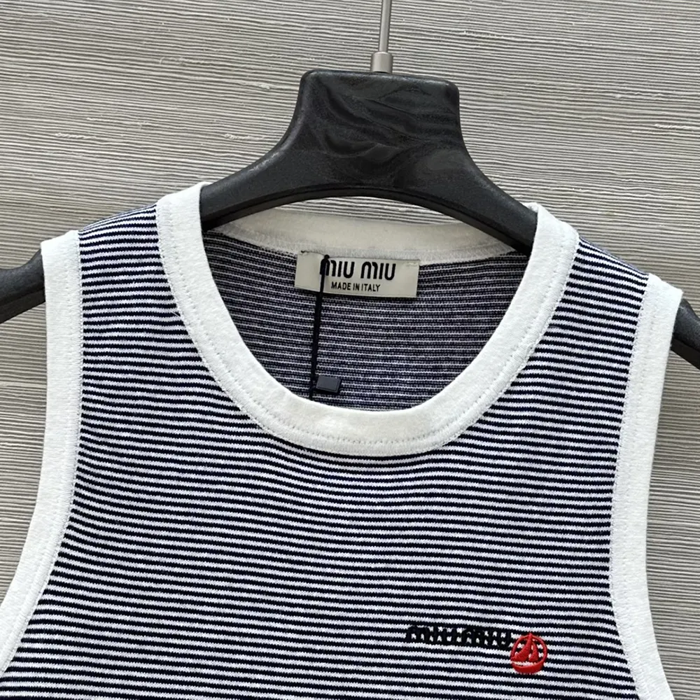 Miu Miu Women Petit Bateau X Miu Miu Ribbed Jersey Top - image 7
