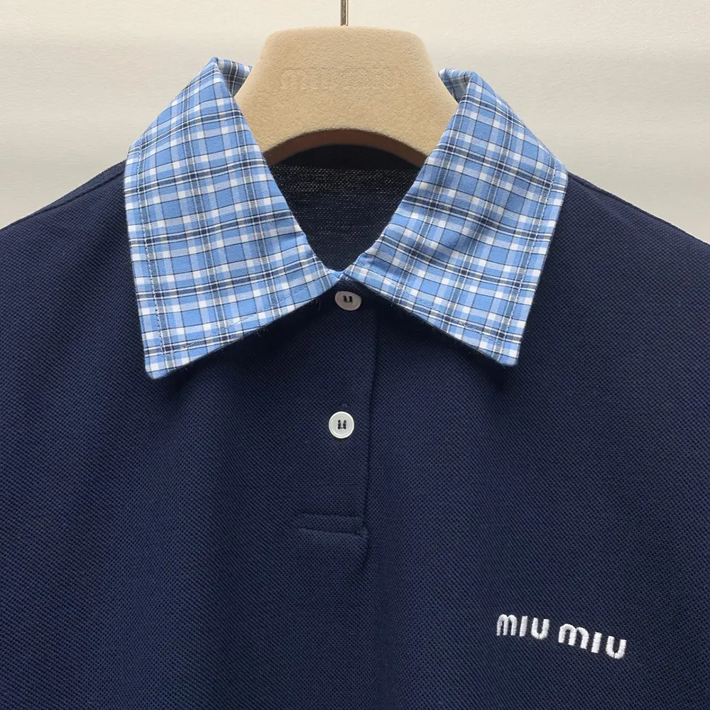 Miu Miu Women Piqué and Poplin Polo Shirt - image 4