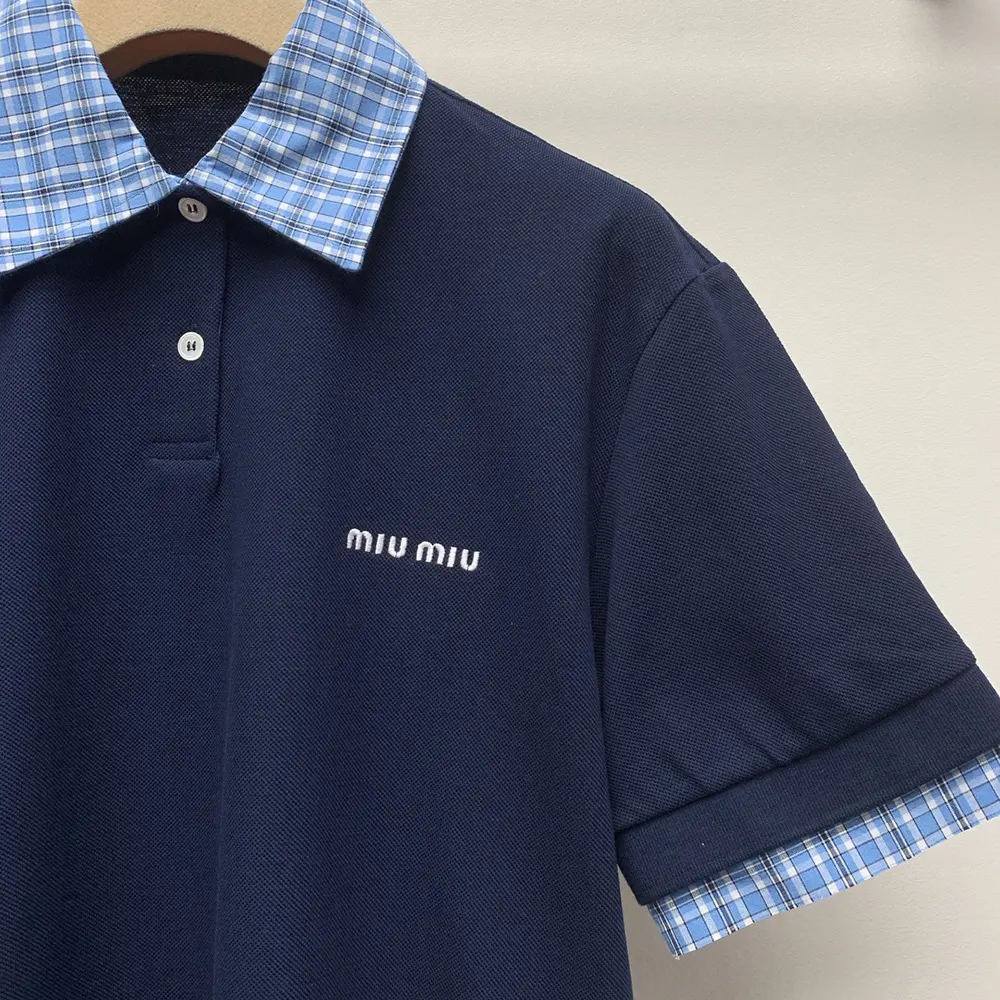 Miu Miu Women Piqué and Poplin Polo Shirt - image 6