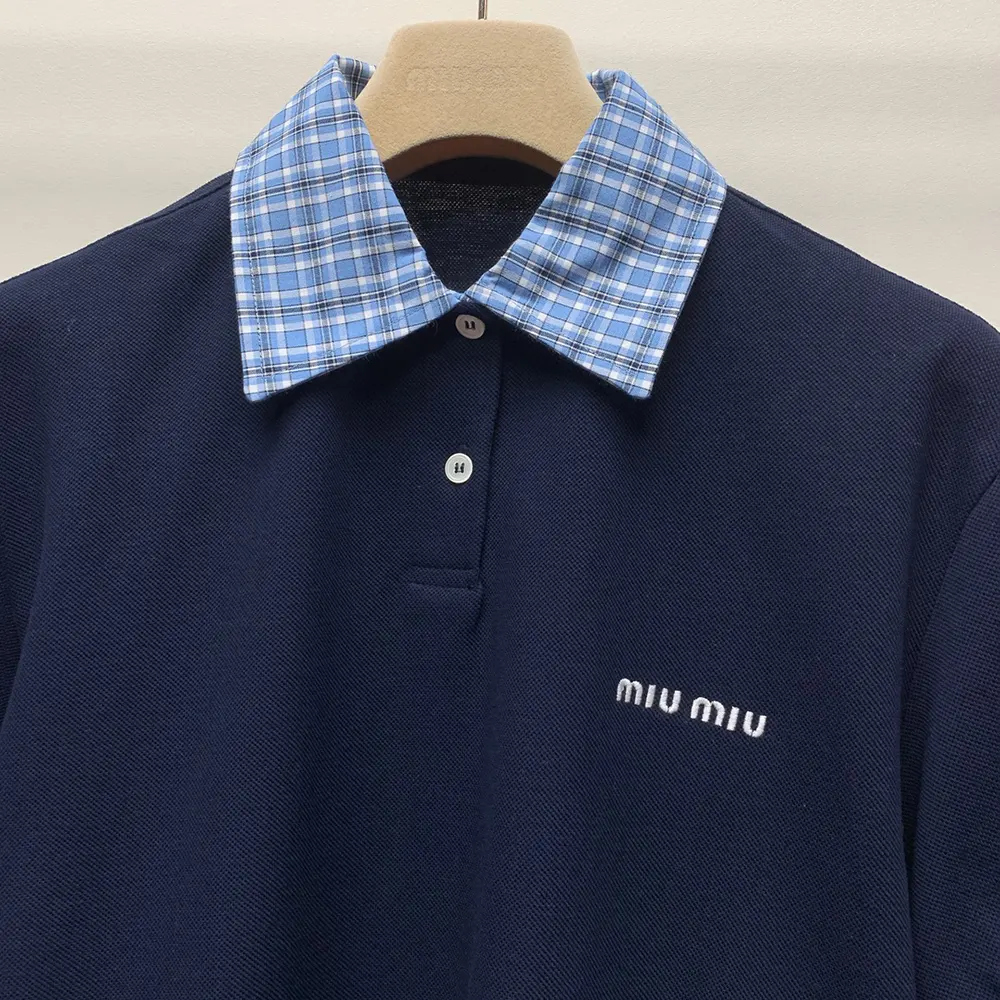 Miu Miu Women Piqué and Poplin Polo Shirt - image 5