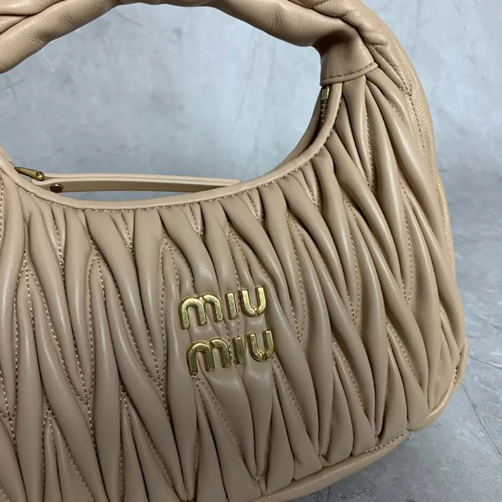 Miu Miu Women Wander Matelassé Nappa Leather Hobo Bag-Brown - image 8