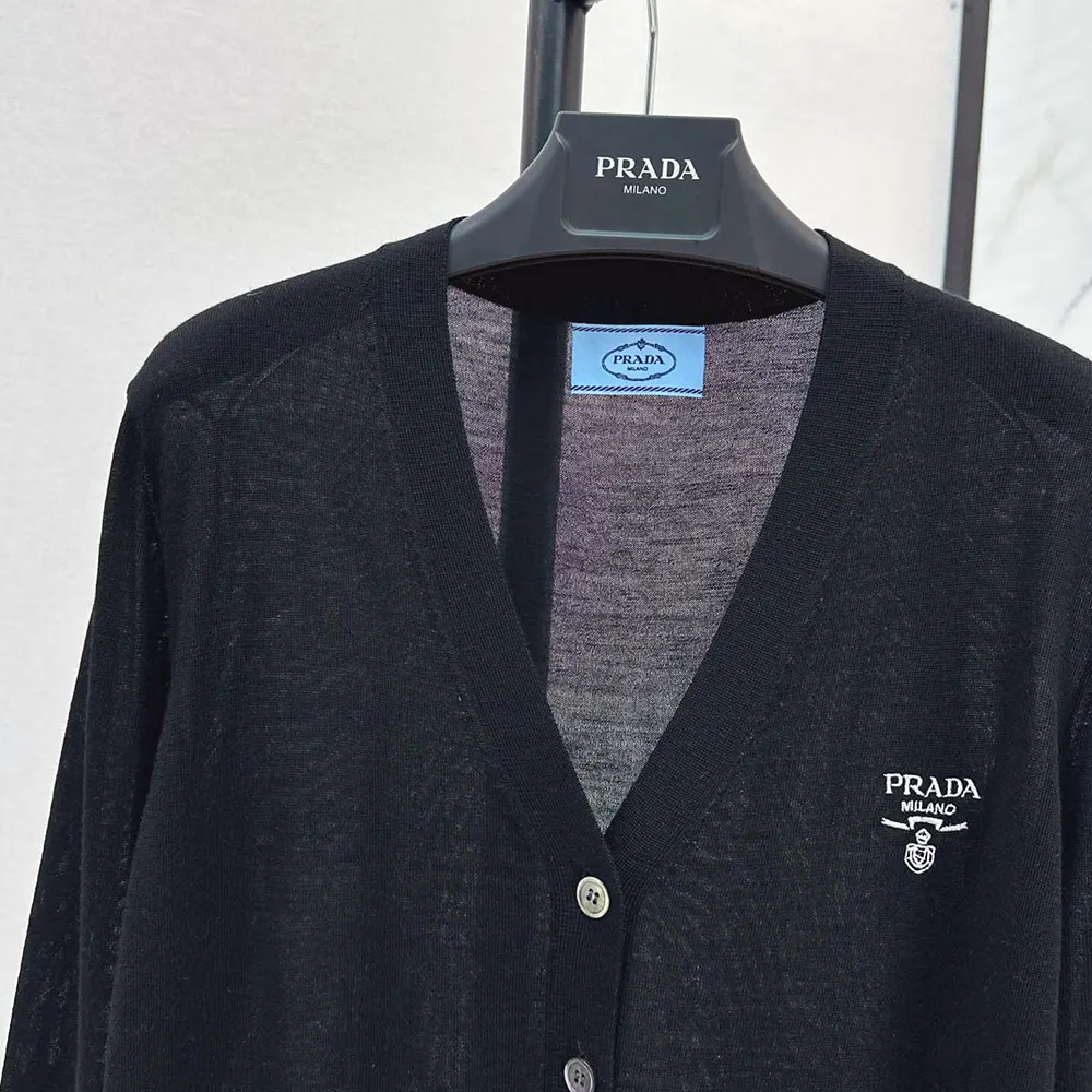 Prada Women Cashmere Cardigan-Black - image 5