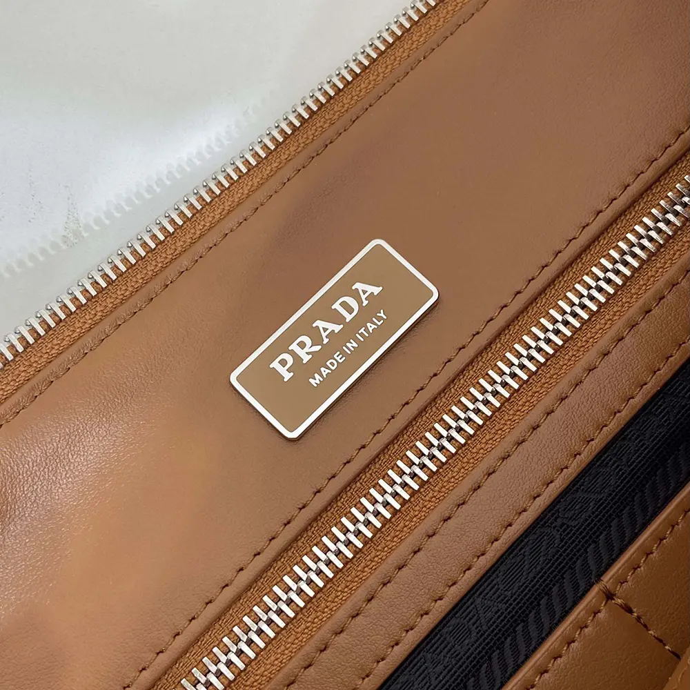 Prada Unisex Leather Shoulder Bag-Brown - image 8