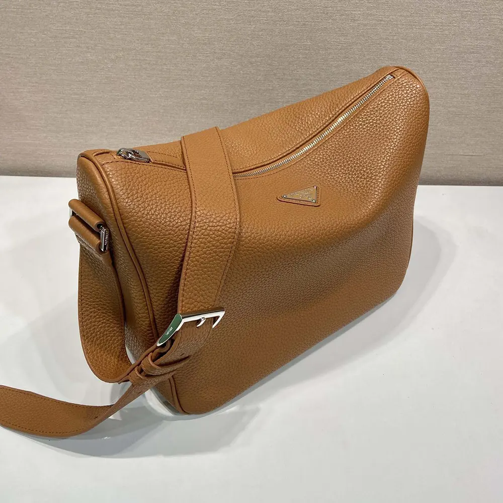 Prada Unisex Leather Shoulder Bag-Brown - image 5
