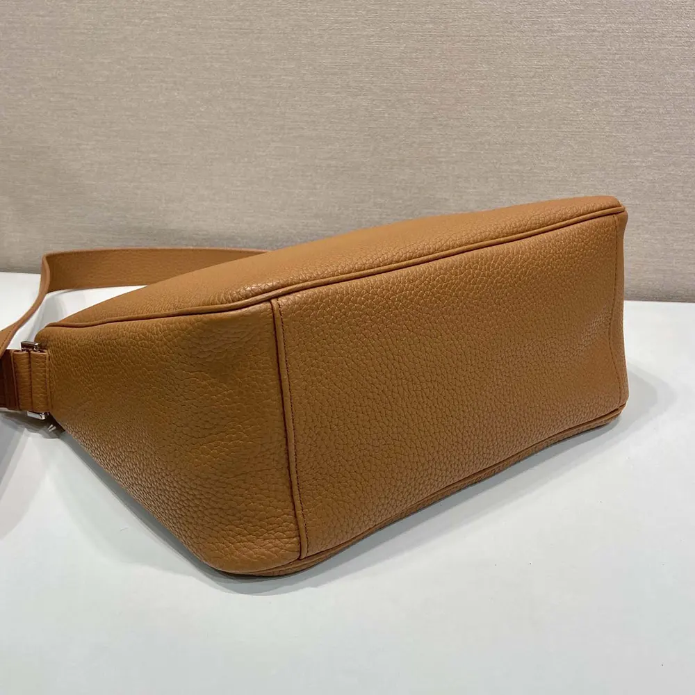 Prada Unisex Leather Shoulder Bag-Brown - image 7
