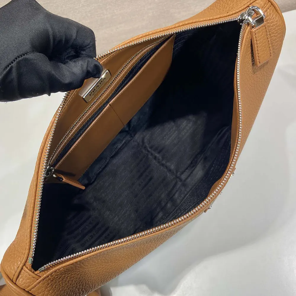 Prada Unisex Leather Shoulder Bag-Brown - image 10