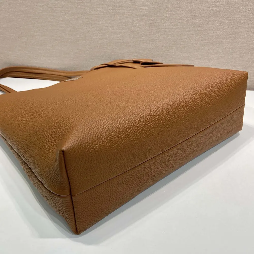 Prada Unisex Leather Tote-Brown - image 7