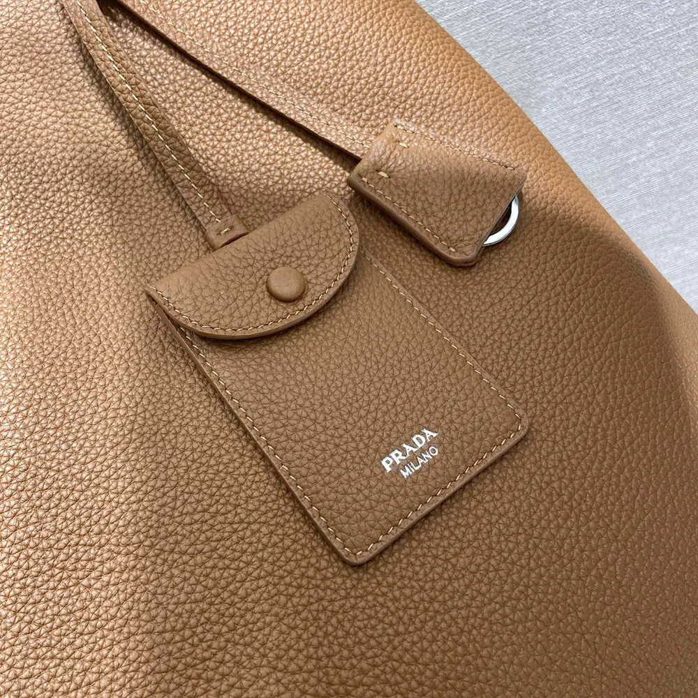 Prada Unisex Leather Tote-Brown - image 8