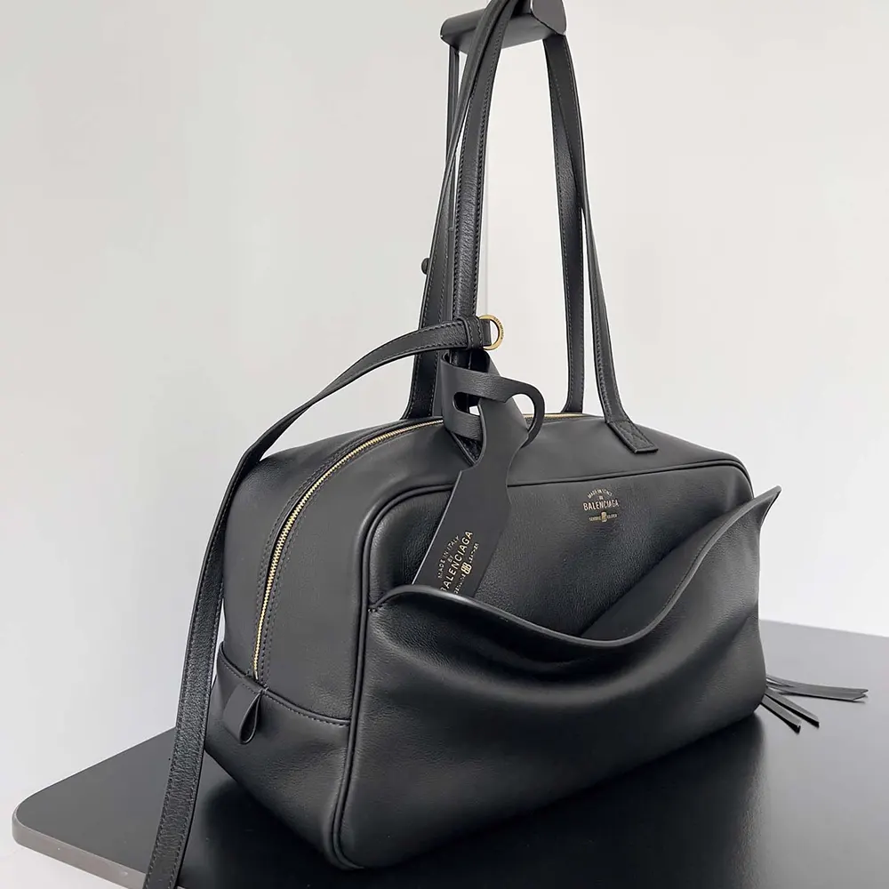Prada Women Carrie Bowling Bag Medium in Black Calfskin - image 4