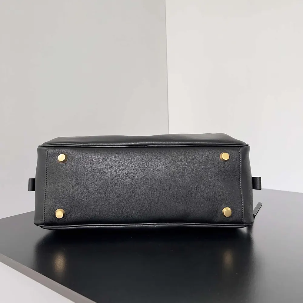 Prada Women Carrie Bowling Bag Small in Black Calfskin - image 5