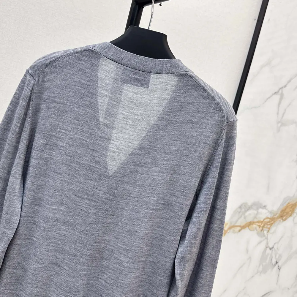Prada Men Cashmere Cardigan-Gray - image 8