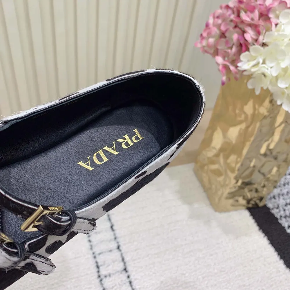 Prada Women Printed Leather Ballerinas - image 13