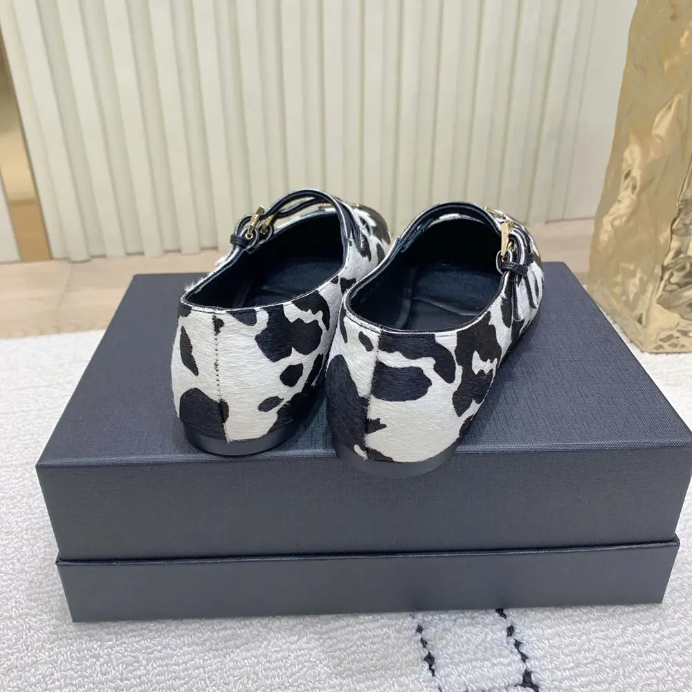 Prada Women Printed Leather Ballerinas - image 6