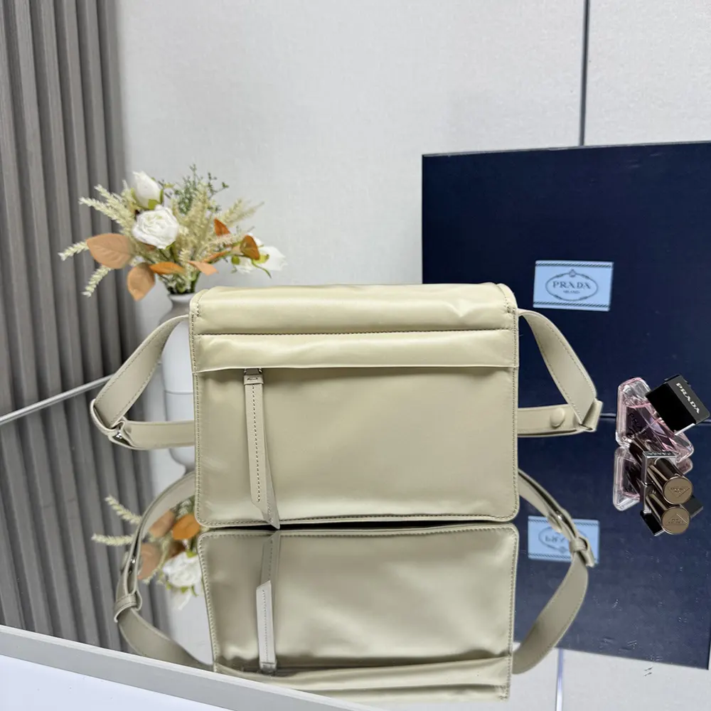 Prada Women Small Padded Re-Nylon Shoulder Bag-Beige - image 4