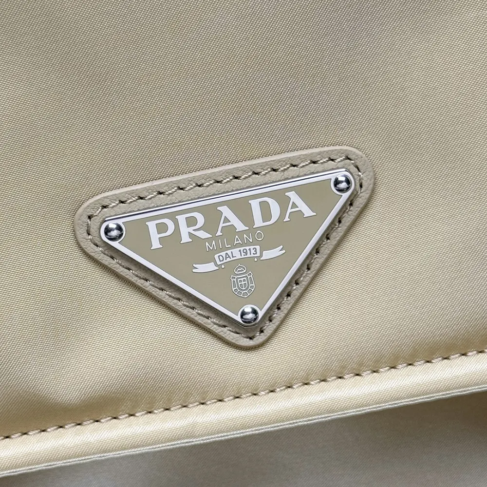 Prada Women Small Padded Re-Nylon Shoulder Bag-Beige - image 9
