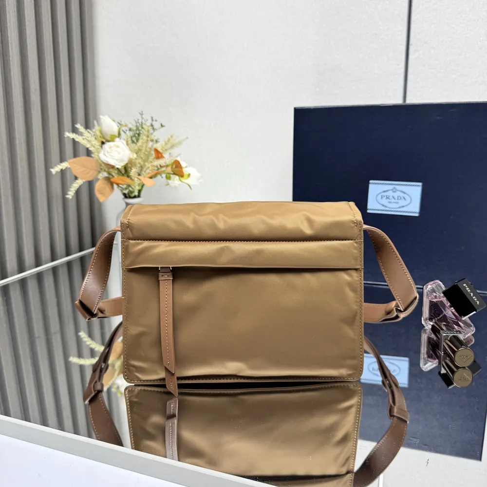 Prada Women Small Padded Re-Nylon Shoulder Bag-Brown - image 4