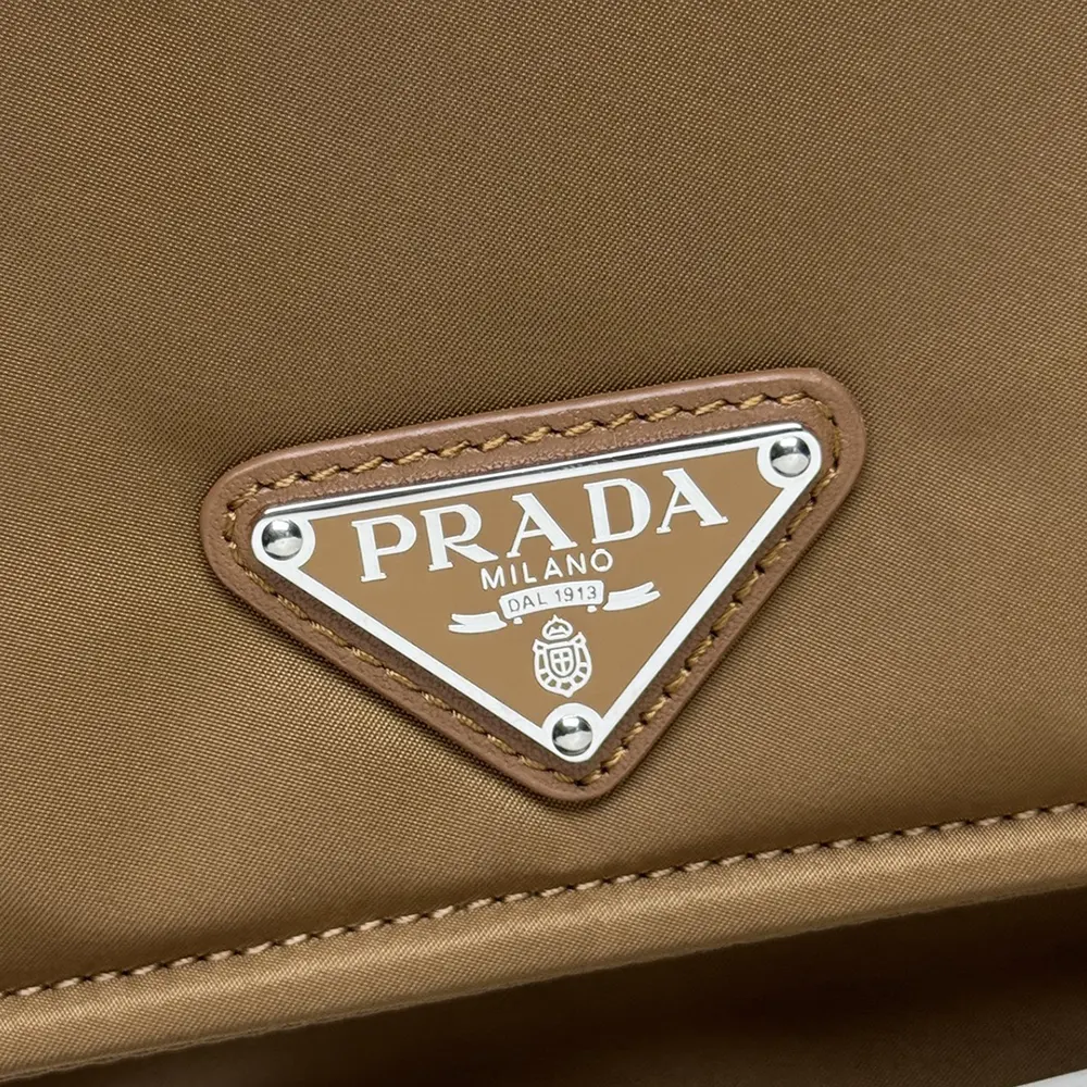 Prada Women Small Padded Re-Nylon Shoulder Bag-Brown - image 9