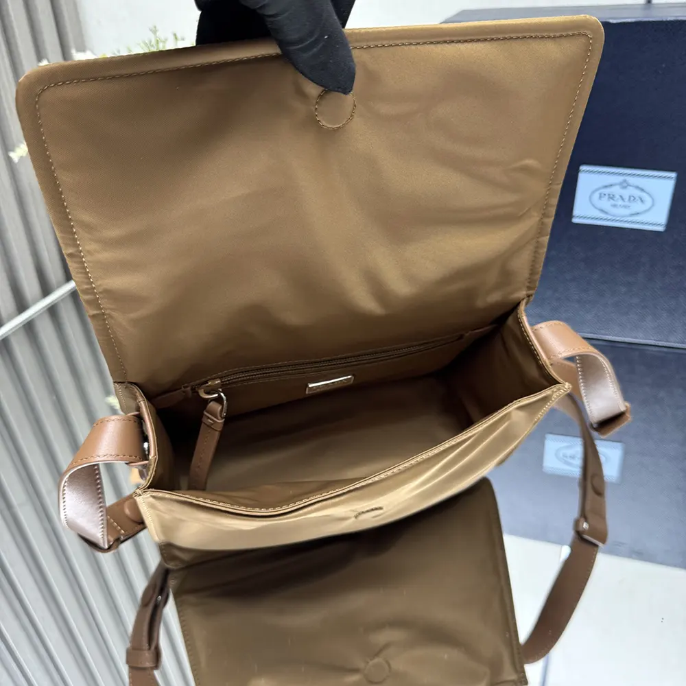 Prada Women Small Padded Re-Nylon Shoulder Bag-Brown - image 7