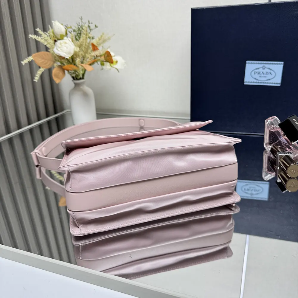 Prada Women Small Padded Re-Nylon Shoulder Bag-Pink - image 6