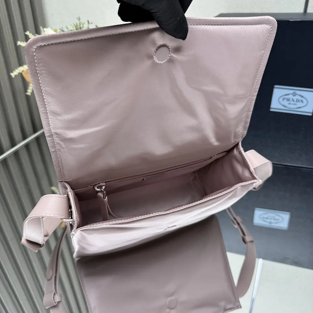 Prada Women Small Padded Re-Nylon Shoulder Bag-Pink - image 7