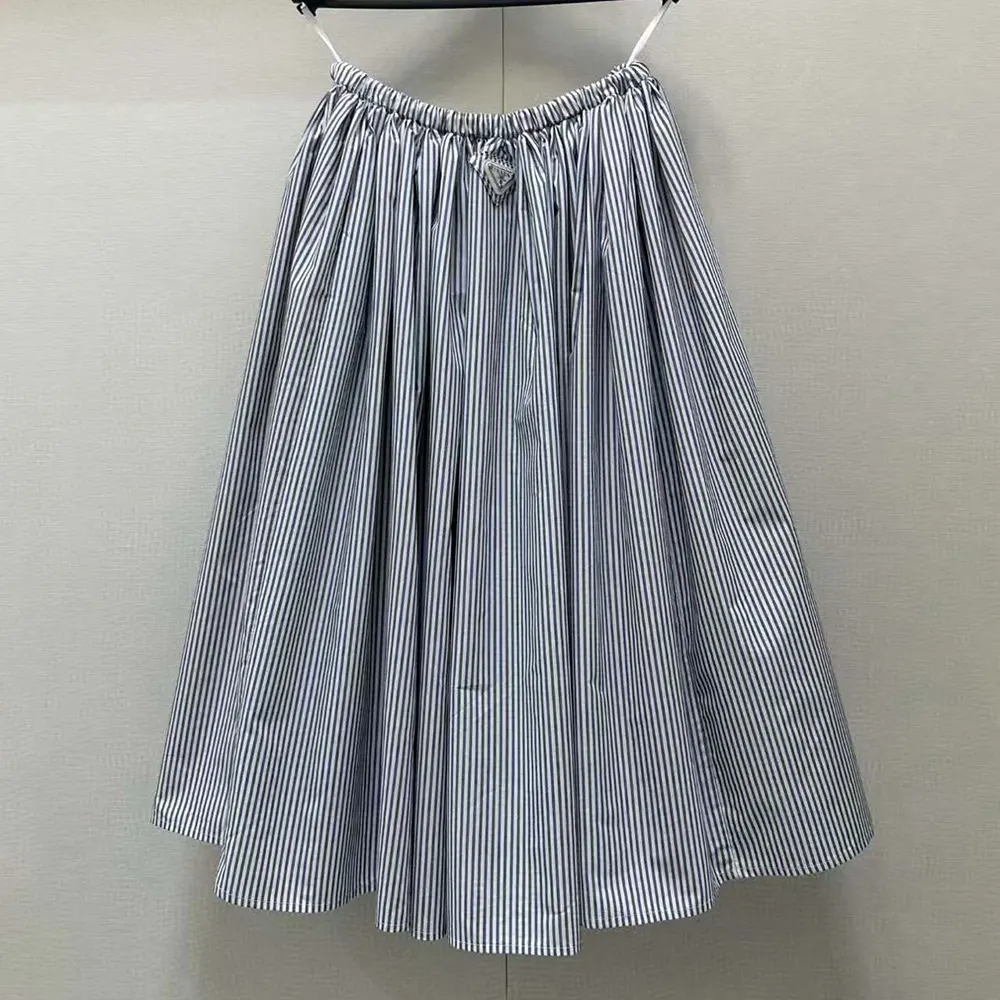 Prada Women Striped Poplin Skirt - image 6