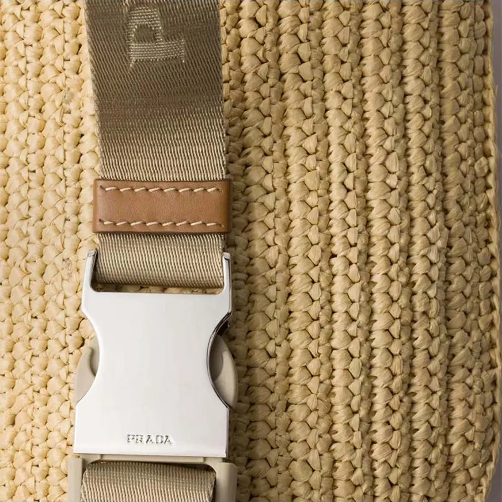 Prada Women Woven Crochet Belt Bag-Natural - image 4