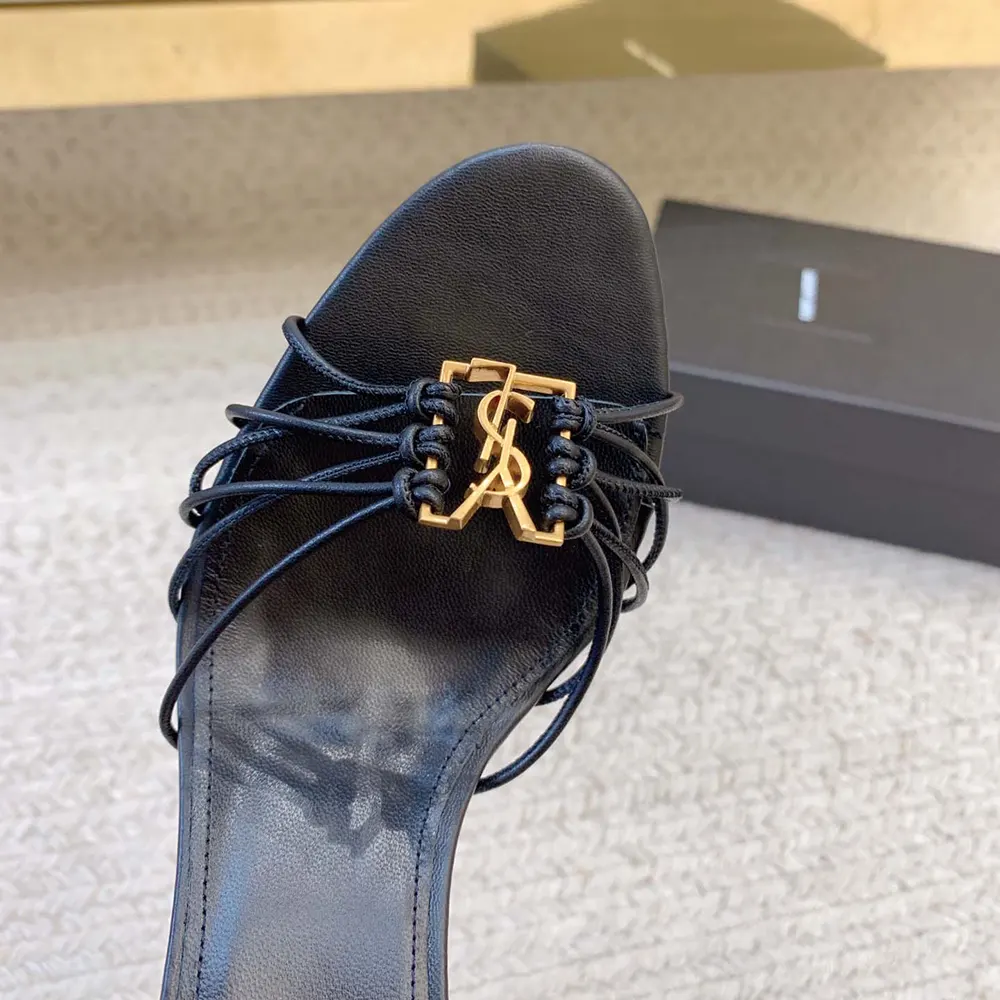 Saint Laurent YSL Women Babylone Sandals in Smooth Leather - image 5
