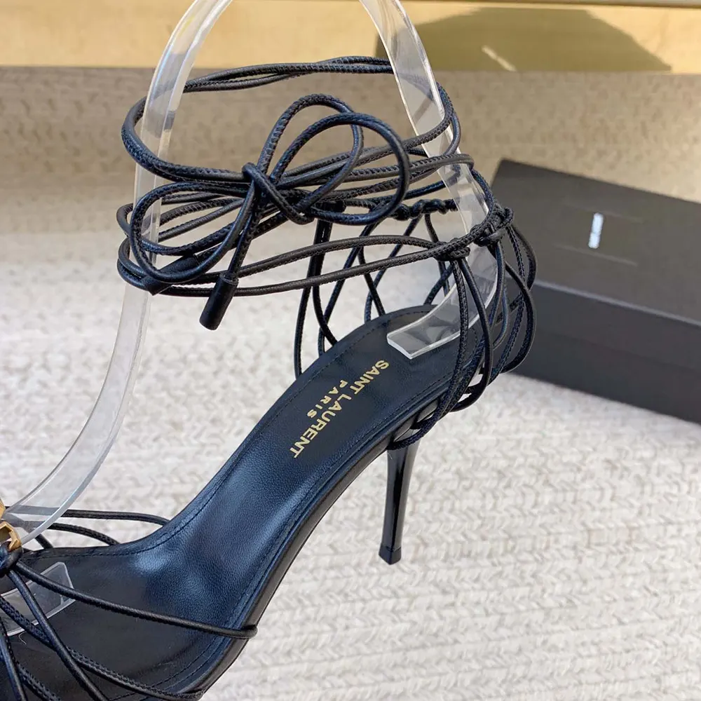 Saint Laurent YSL Women Babylone Sandals in Smooth Leather - image 7