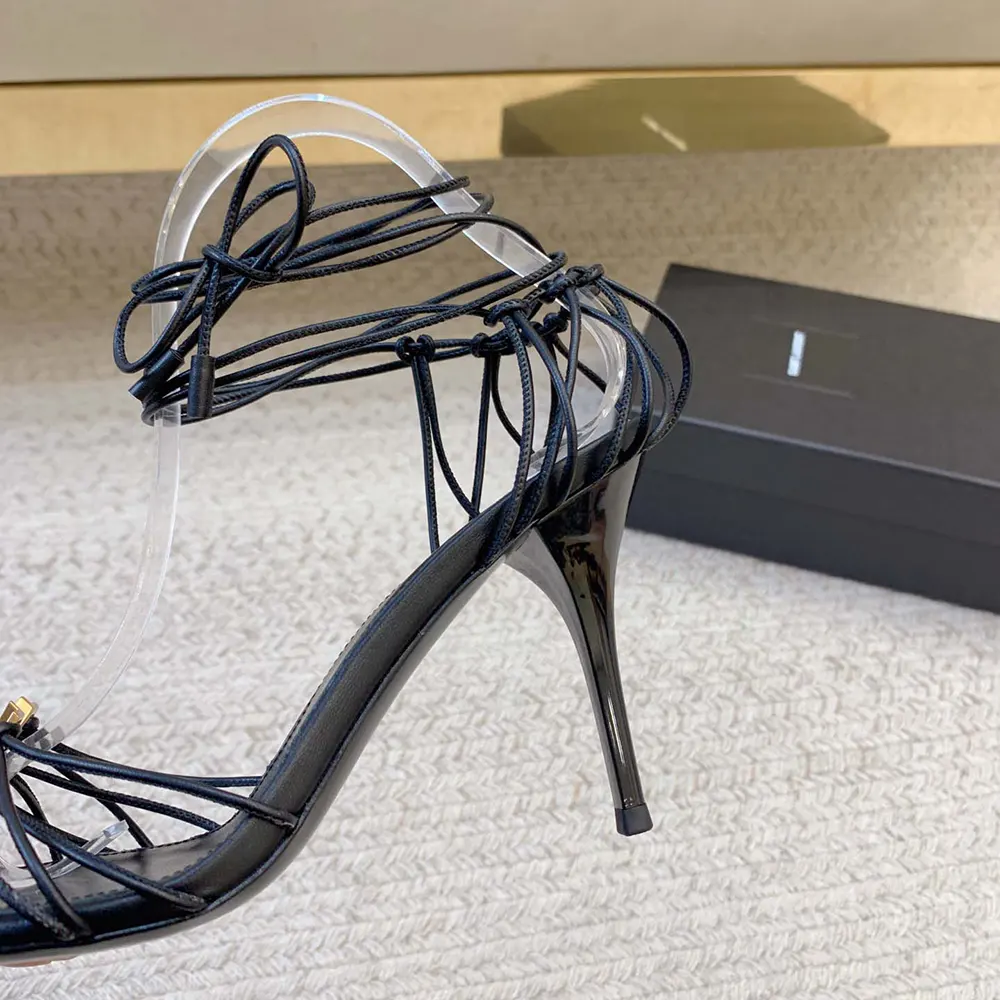 Saint Laurent YSL Women Babylone Sandals in Smooth Leather - image 6
