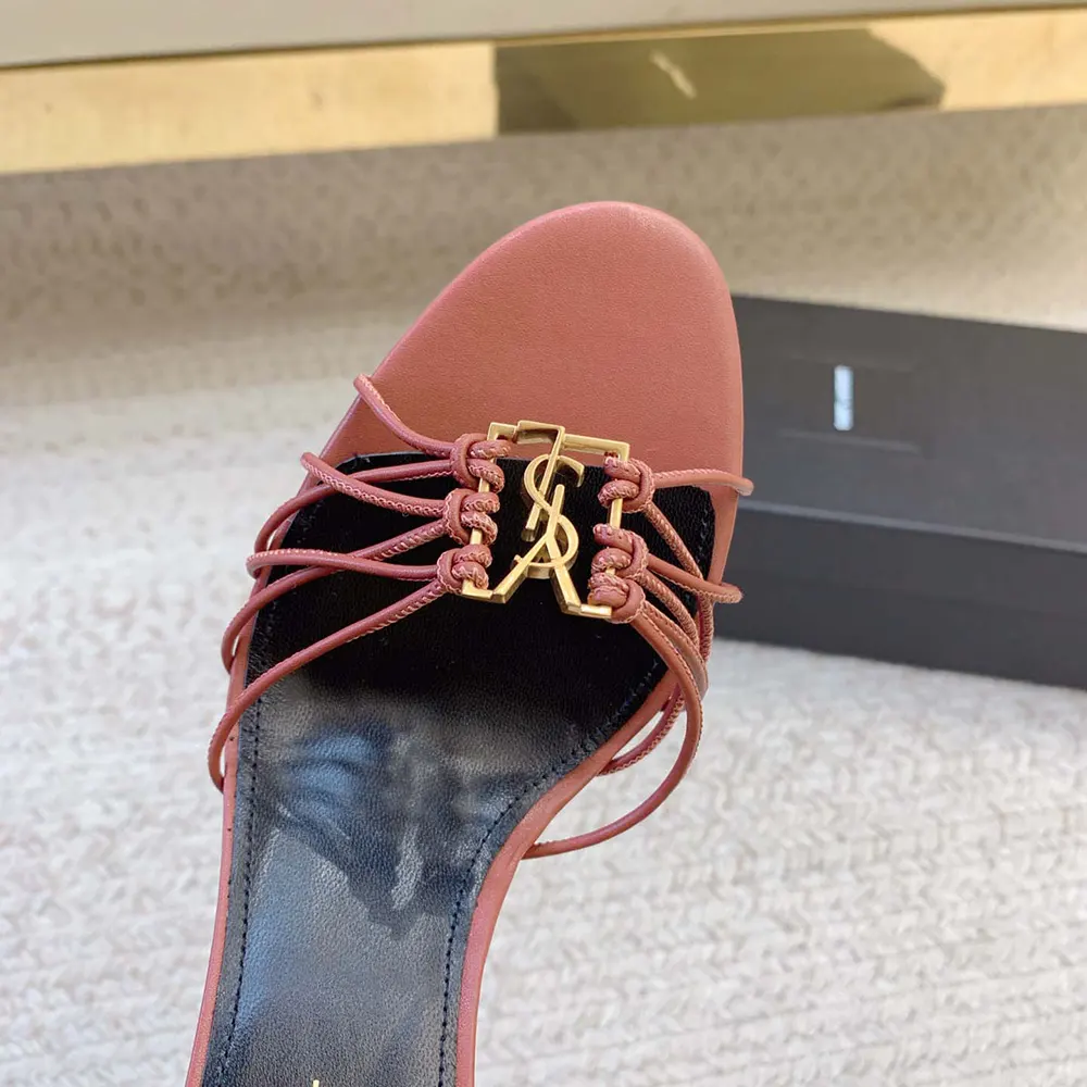 Saint Laurent YSL Women Babylone Sandals in Smooth Leather - image 4