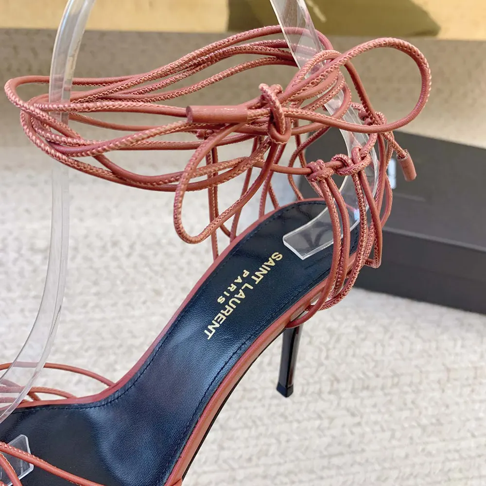 Saint Laurent YSL Women Babylone Sandals in Smooth Leather - image 6