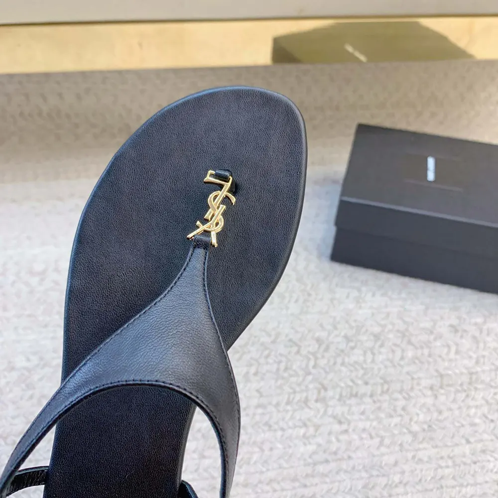 Saint Laurent YSL Women Cassandra Sandals in Smooth Leather - image 5