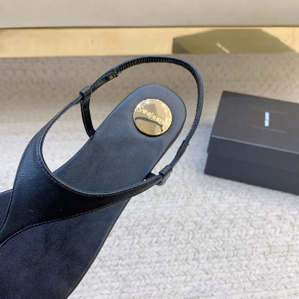 Saint Laurent YSL Women Cassandra Sandals in Smooth Leather - image 6