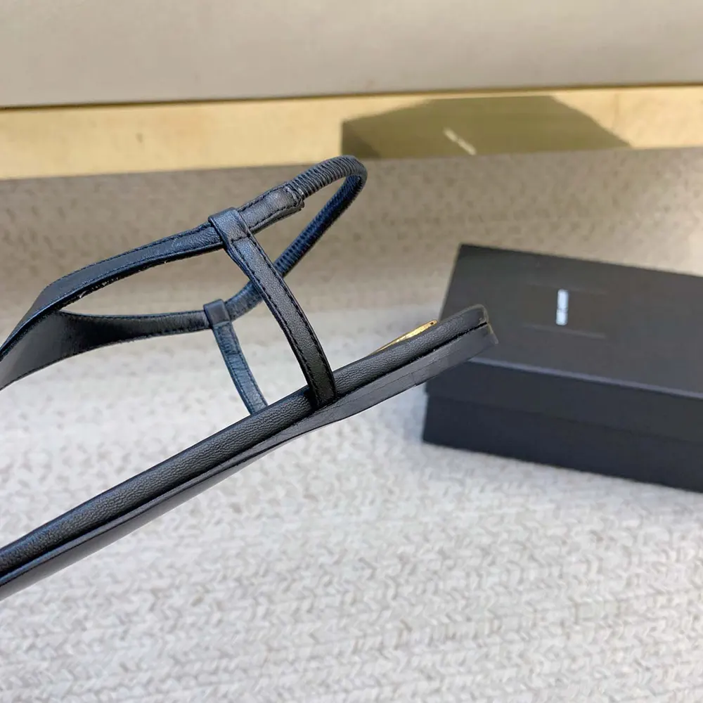 Saint Laurent YSL Women Cassandra Sandals in Smooth Leather - image 7