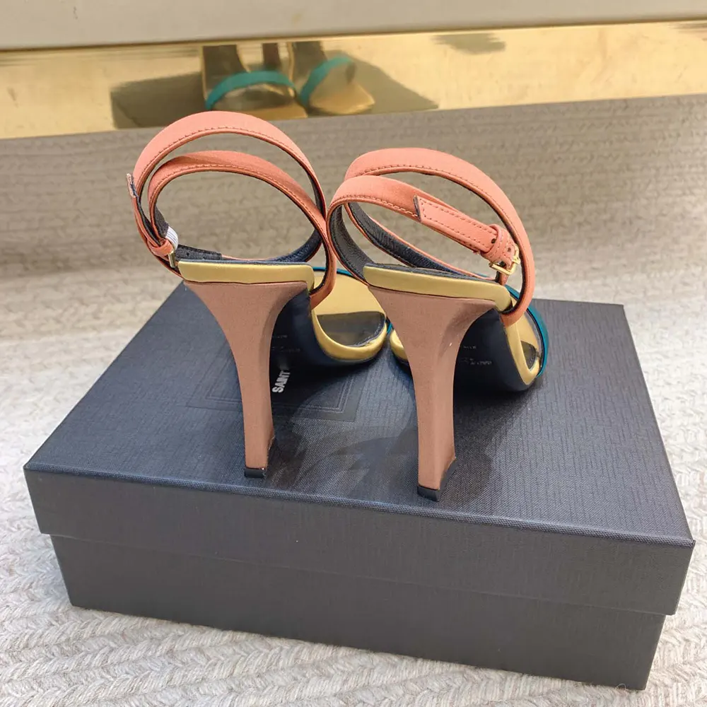 Saint Laurent YSL Women Dominique Sandals in Satin Crepe - image 8
