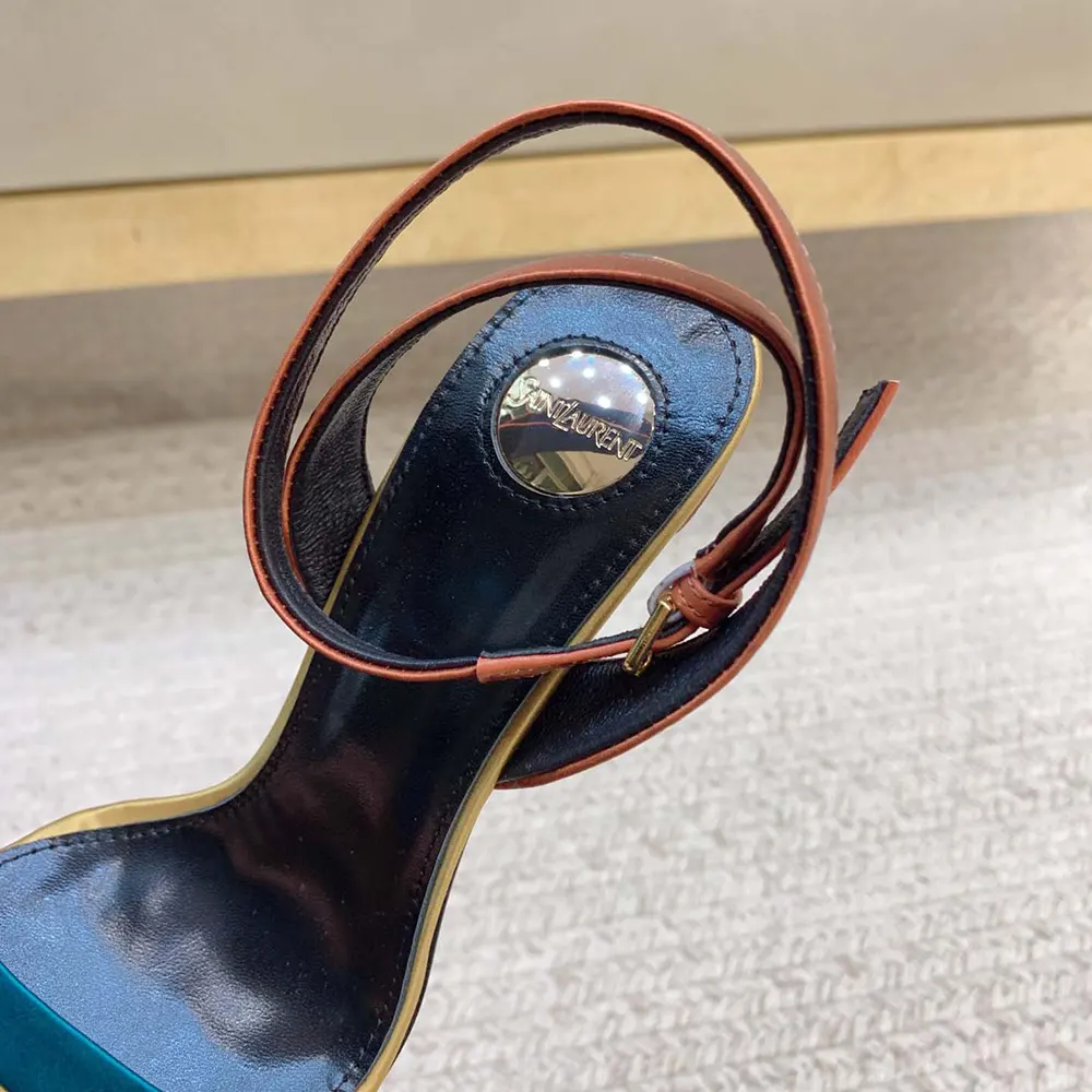 Saint Laurent YSL Women Dominique Sandals in Satin Crepe - image 4
