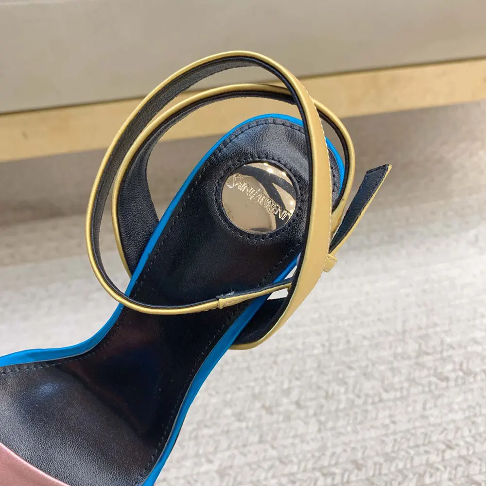 Saint Laurent YSL Women Dominique Sandals in Satin Crepe - image 6