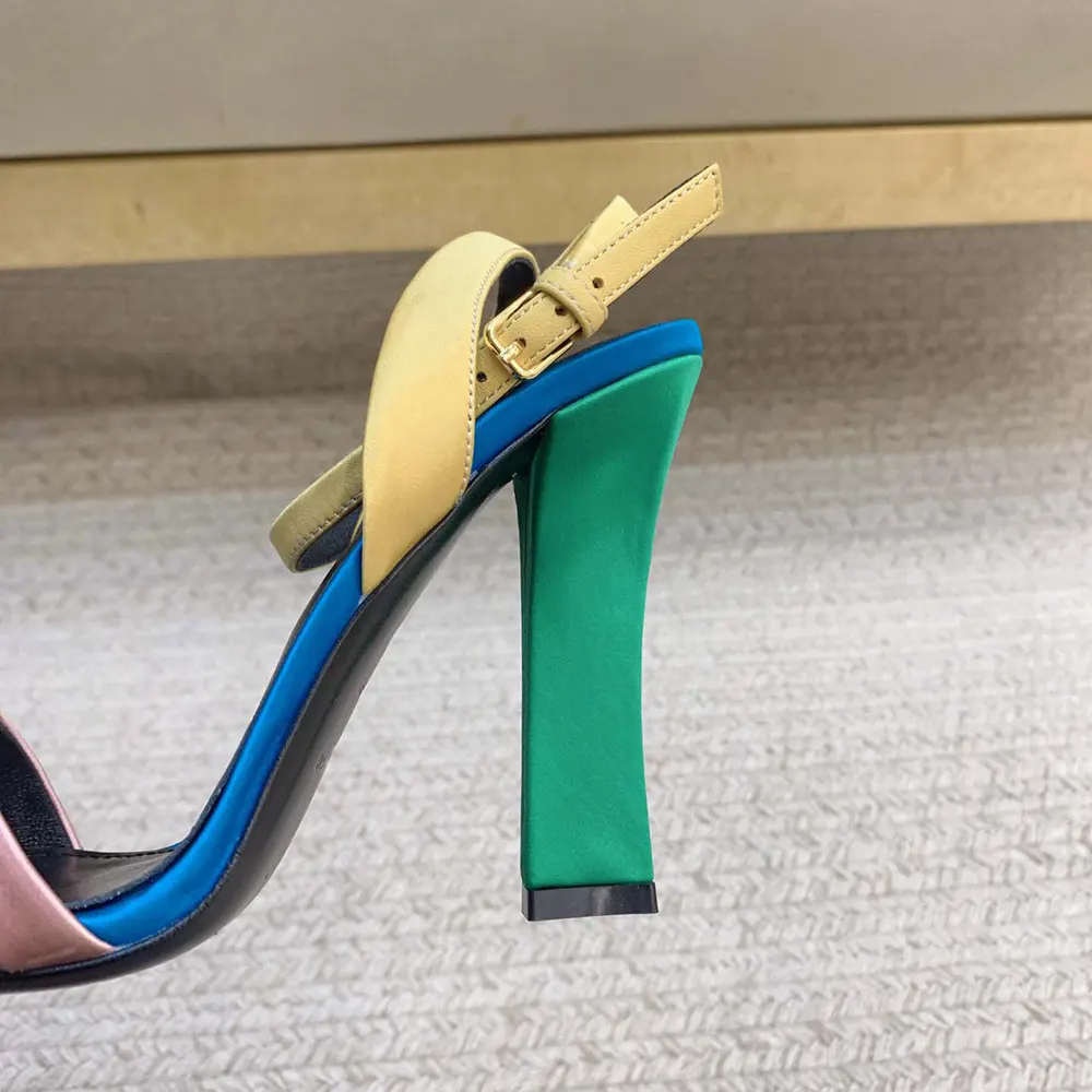 Saint Laurent YSL Women Dominique Sandals in Satin Crepe - image 8