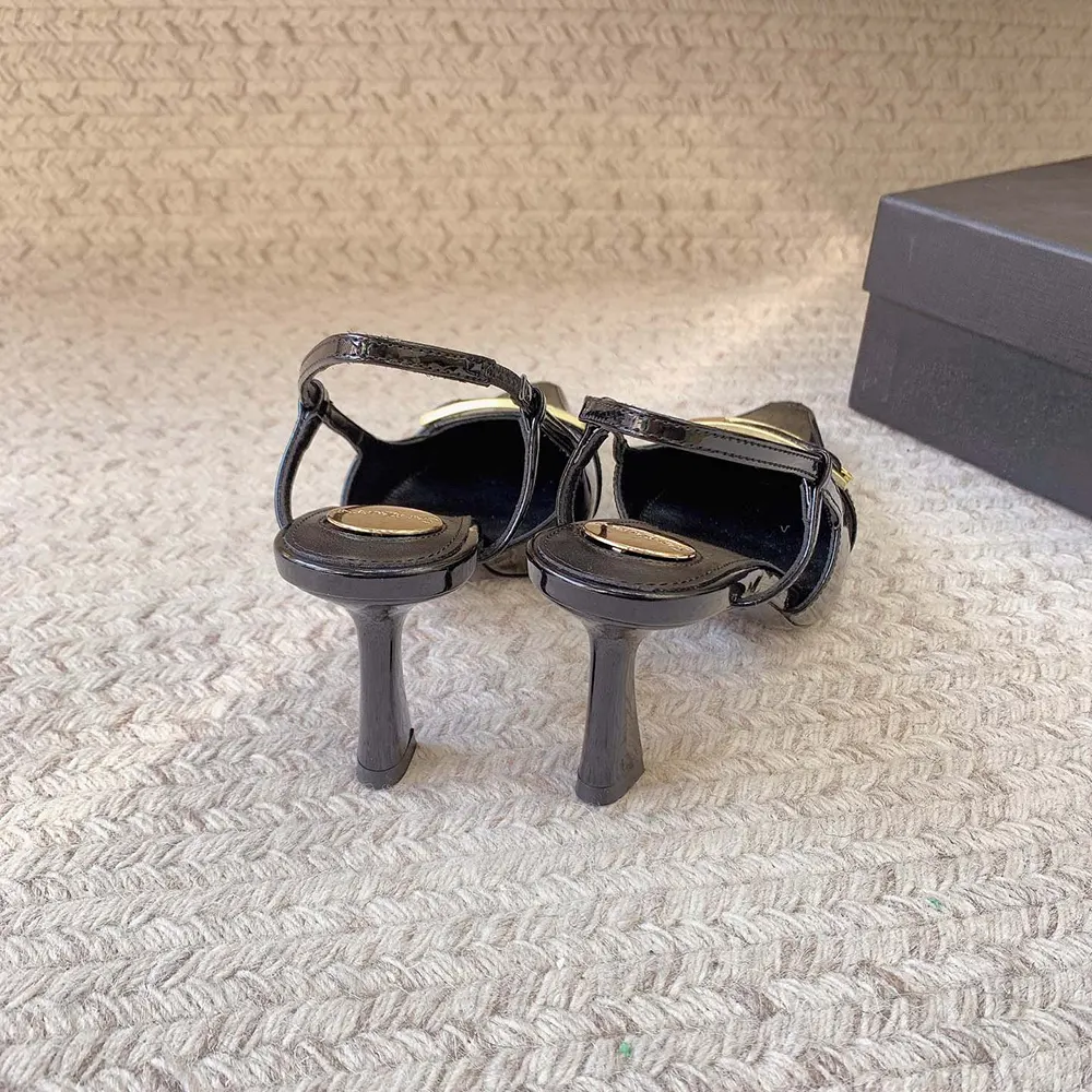 Saint Laurent YSL Women Jacqueline Slingback Pumps in Patent Leather - image 9