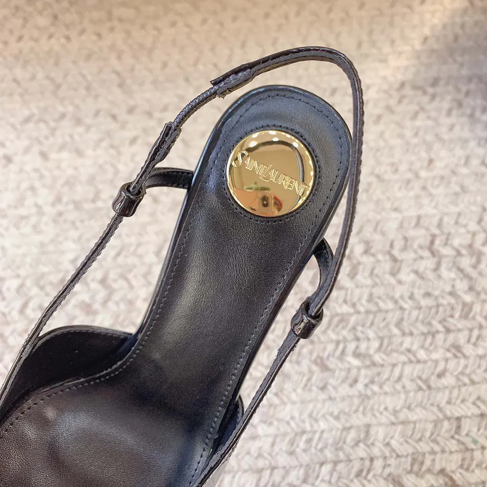 Saint Laurent YSL Women Jacqueline Slingback Pumps in Patent Leather - image 6
