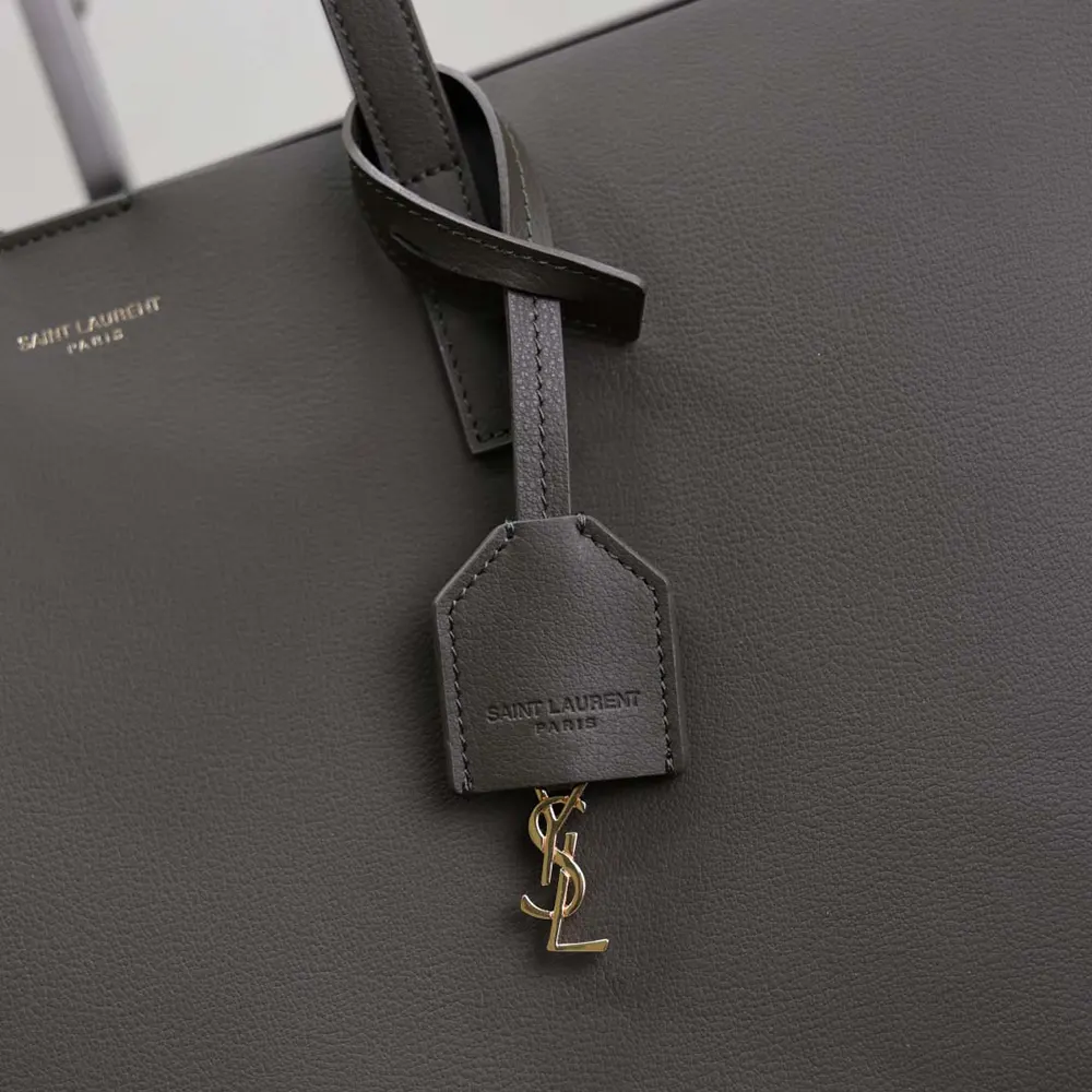 Saint Laurent YSL Women Shopping Saint Laurent in Leather-Gray - image 9