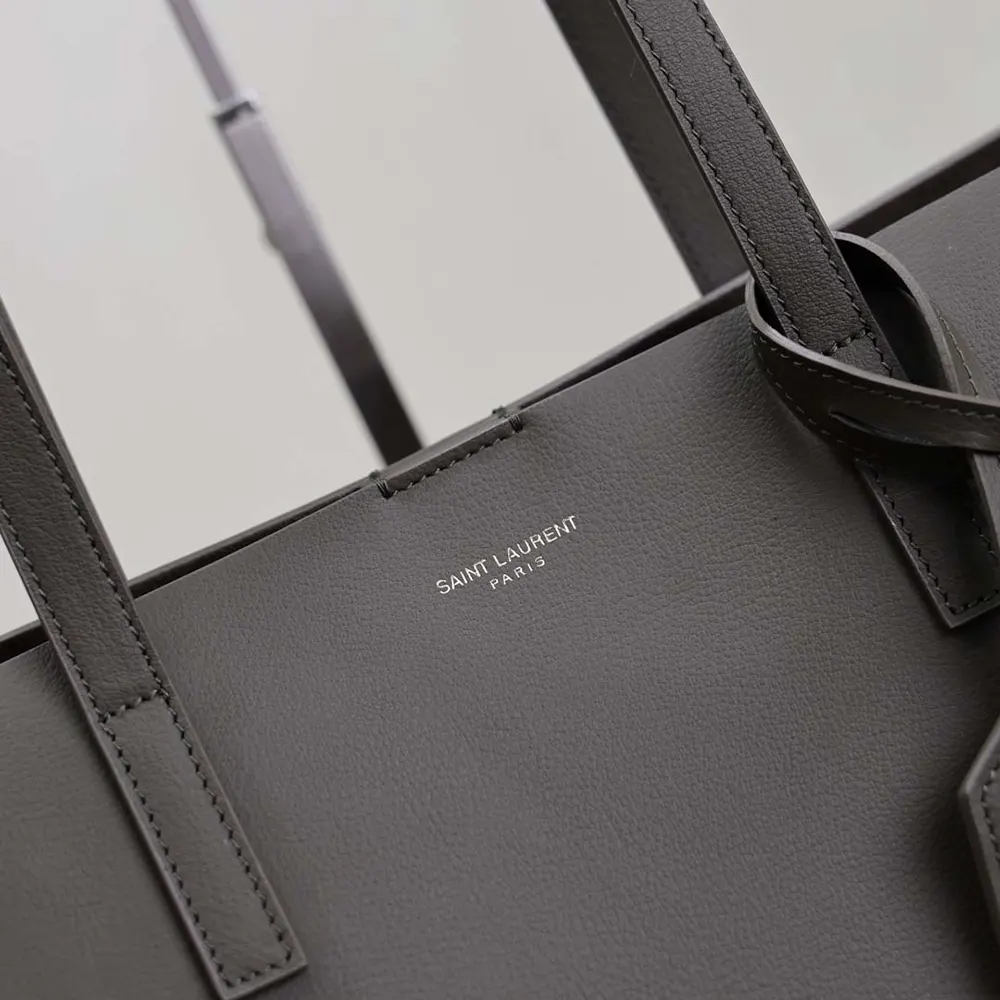 Saint Laurent YSL Women Shopping Saint Laurent in Leather-Gray - image 8