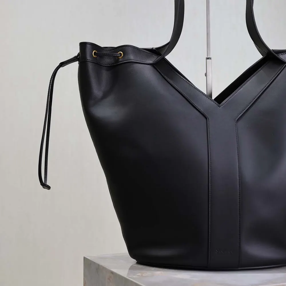 Saint Laurent YSL Women Y Large Hobo in Leather-Black - image 9