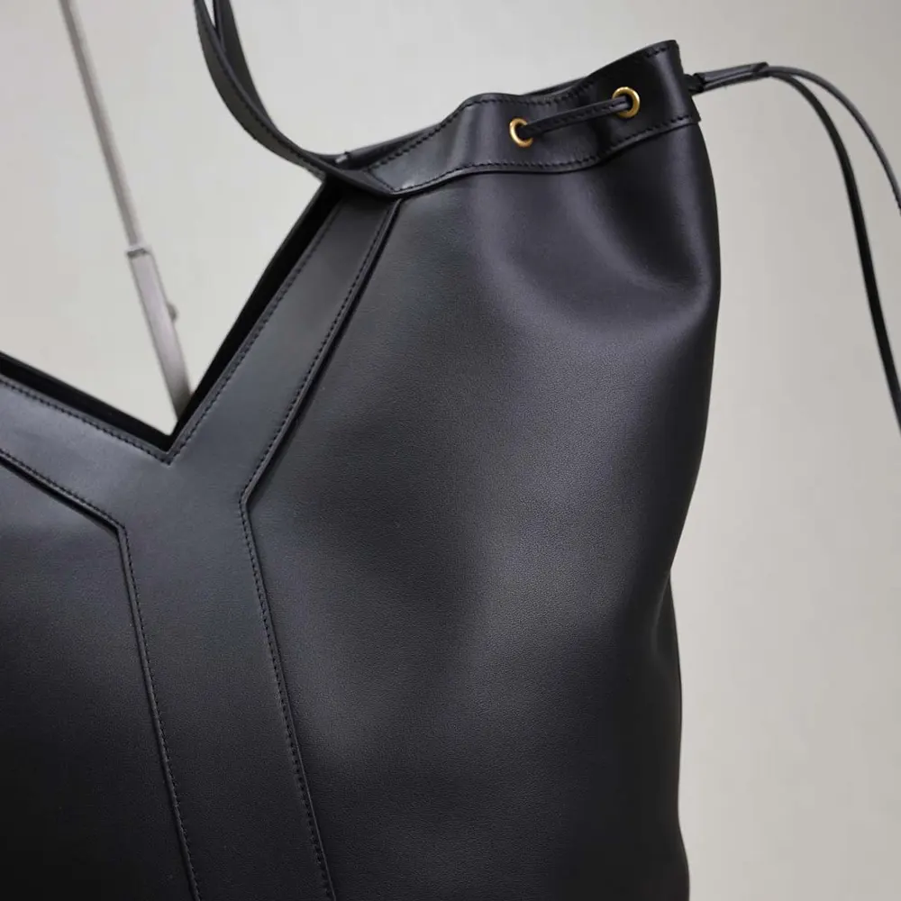 Saint Laurent YSL Women Y Large Hobo in Leather-Black - image 5