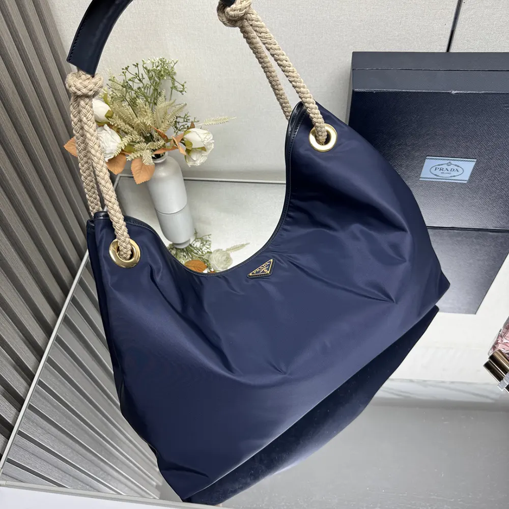 Prada Women Mariner Large Re-Nylon Shoulder Bag-Navy - image 5