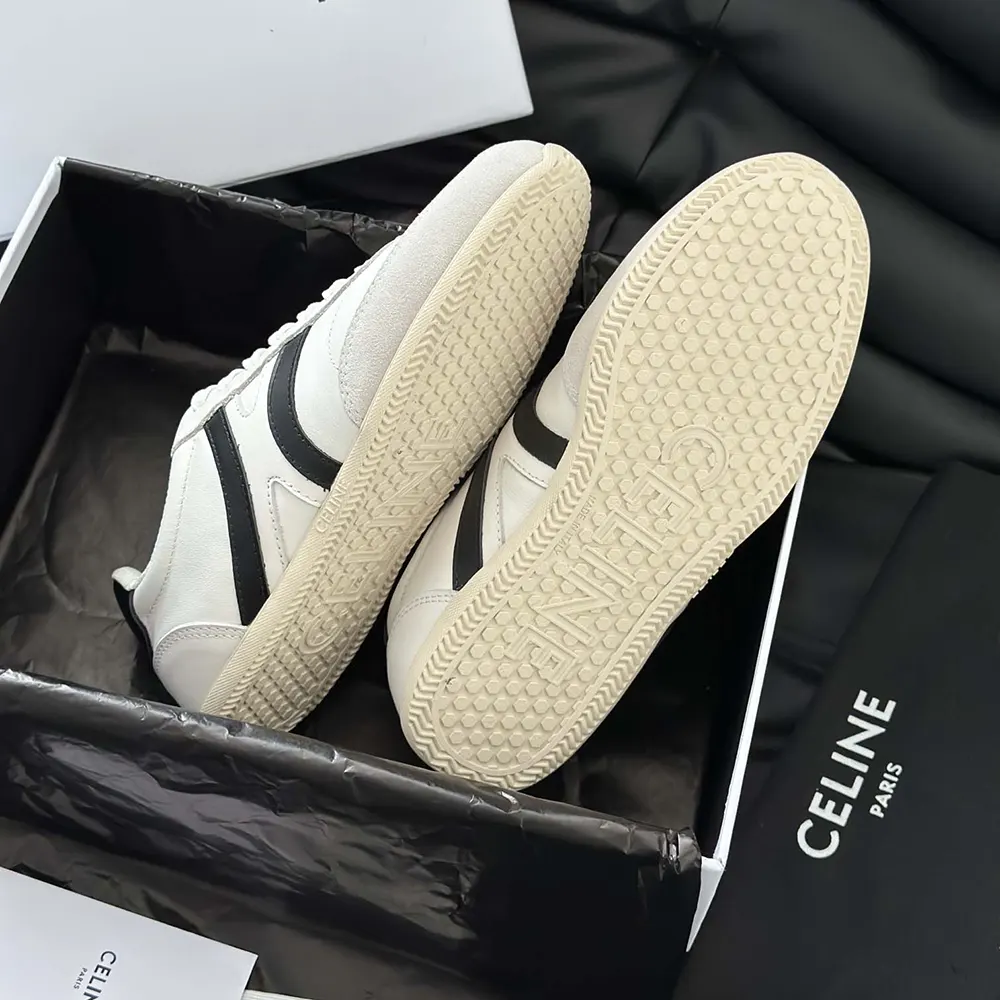 Celine Unisex Jogger Low Lace up Sneaker in Calfskin-White - image 10